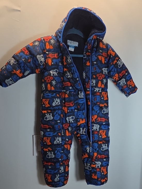 Columbia Sportswear Company Other - Toddler Insulated Hooded One-Piece Snowsuit - Navy Print Size 18-24m